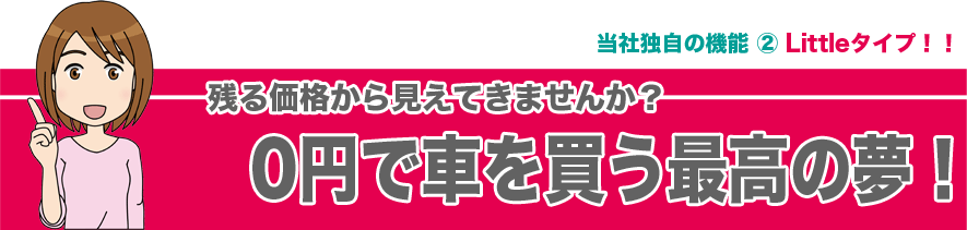 ���ГƎ��̋@�\ 2 Little�^�C�v�I�I �@�c�鉿�i���猩���Ă��܂��񂩁H0�~�ŎԂ𔃂��ō��̖��I