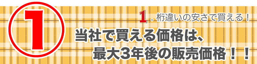 �@�@�P.���Ⴂ�̈����Ŕ�����I���ЂŔ����鉿�i�́A�ő�3�N��̔̔����i�I�I